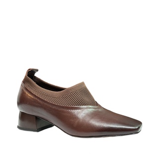 黑色小皮鞋女不累脚复古粗跟深口单鞋女款大码通勤百搭弹力带新款