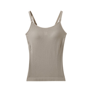 嫚熙哺乳背心牛油果免穿文胸吊带孕妇可外穿带胸垫打底喂奶遮挡衣