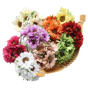 仿真向日葵花束 非洲菊 雏菊 家居装饰假花 婚庆花饰 DIY手工材料