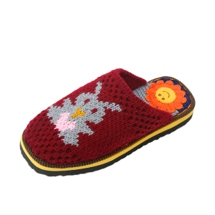 手工居家情侣款拖鞋防滑耐磨男女款毛线编织拖鞋成品婚嫁鞋春秋季