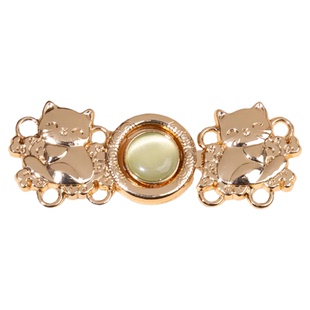 汉服子母扣招财猫金属盘扣明制宋制汉服旗袍新中式外套装饰扣