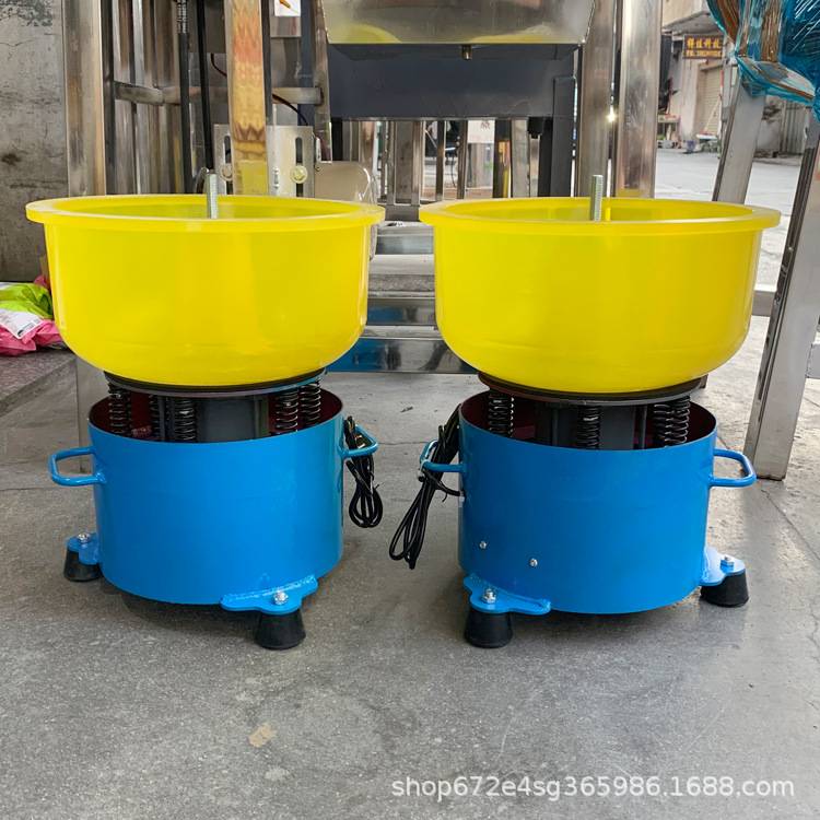 震动抛光桶研磨机玉石振动研磨抛光机14寸小型工业级PU抛光振桶