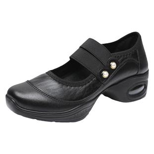 春季新款广场舞蹈鞋气垫减震跳舞鞋中老年软底透气工作鞋妈妈单鞋