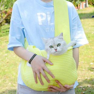 糖果色斜挎单肩手提 猫咪外出便携出行背包宠物包大容量猫袋斜跨
