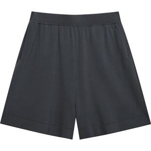 【播奥莱】播夏季冰丝针织短裤女遮肉显瘦直筒休闲短裤DDR2KD5765