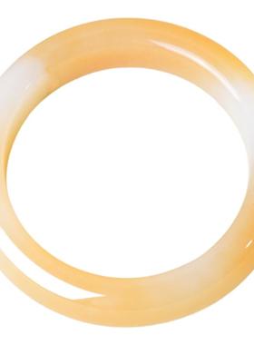 57.7mm和田玉糖白玉手镯女款