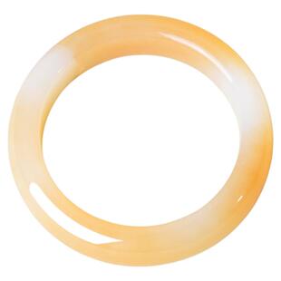 凤飞凰57.7mm和田玉糖白玉手镯女款玉镯天然玉石镯子女士送女友D