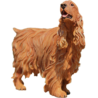 YFA模玩可卡犬仿真狗模型车摆件