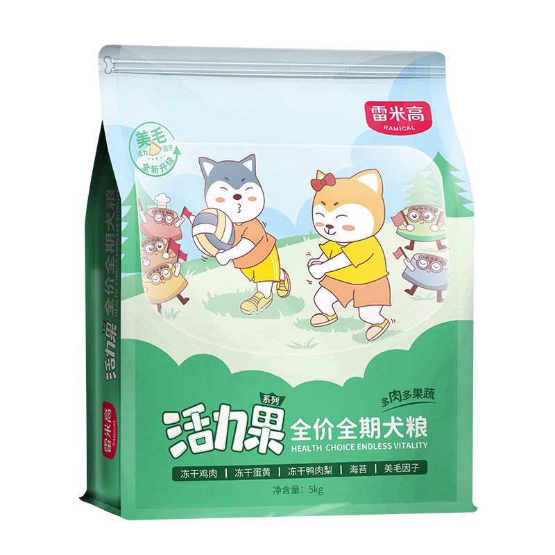 雷米高果蔬冻干五拼狗粮通用犬粮