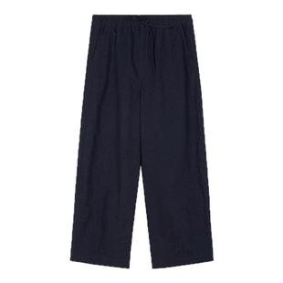 klee klee25春女装环保棉水洗棉布松紧九分锥裤吊脚裤K0251PA09