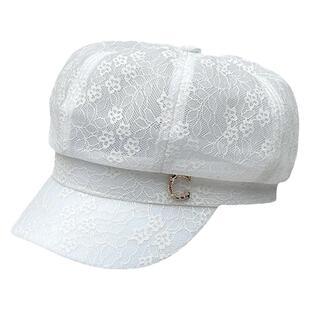 超美的蕾丝镂空八角帽夏季透气百搭甜美贝雷帽女出游遮阳鸭舌帽子