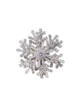 简约百搭雪花胸针潮可旋转开衫