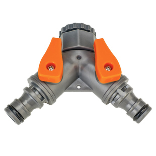 德漪1寸6分4分带开关阀门三通洗车水管接头软管快速接头Y型分水器