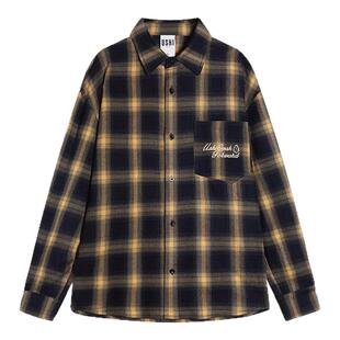 【明星同款】USHI悠时衬衫男2026春季衬衣外套复古格子上衣男装