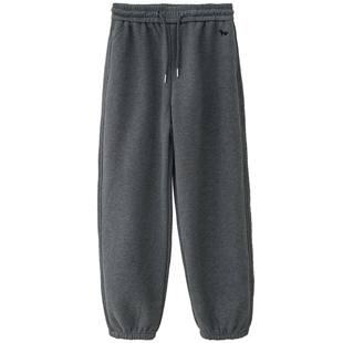 显瘦加绒卫裤女冬季宽松束脚运动裤秋冬裤子2025新款哈伦休闲裤冬