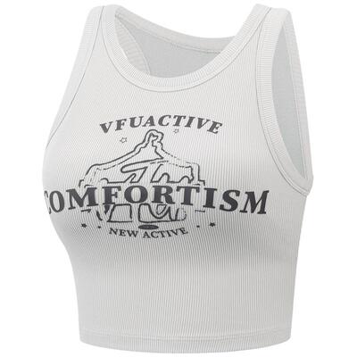 VfU低强度运动内衣固定杯长款外穿文胸春夏瑜伽普拉提健身背心女