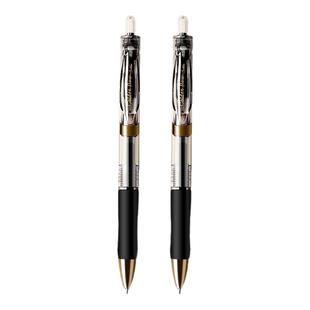 晨光小金戒新款K35按动中性笔学生专用碳素笔黑色顺滑速干刷题笔