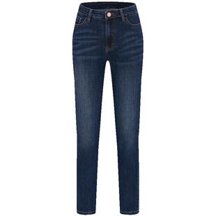 Navigare意大利小帆船水洗牛仔裤秋季新款显瘦小脚裤高腰百搭裤子