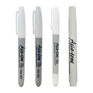 亚通白色小双头记号笔油性笔TW速干防水耐温适合深色光滑表面环保