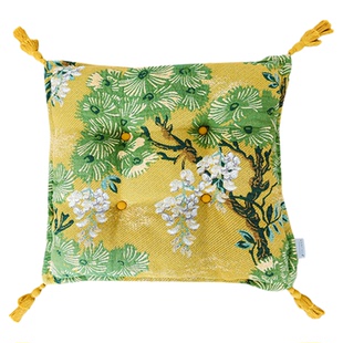 萬見「松间花事」法式南洋风椅子坐垫高级餐桌座垫中古风椅垫轻奢