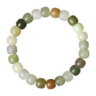 多宝和田玉手串亲宝水晶天然和田玉手链女男款晴水青玉石饰品礼物