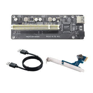PCI-E转双PCI插槽转接卡M2扩展外接采集卡声卡ASM1083/PI7C9X111
