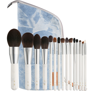 琴制化妆刷水墨青山系列15支套刷散粉腮红眼影刷化妆刷套装动物毛