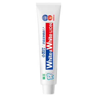 LION狮王WHITE&WHITE大白氨基酸益生菌小苏打美白牙膏防蛀120g