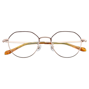 野尻新纪元镜框 超轻钛材近视眼镜男女 多边形金属眼镜架NN312