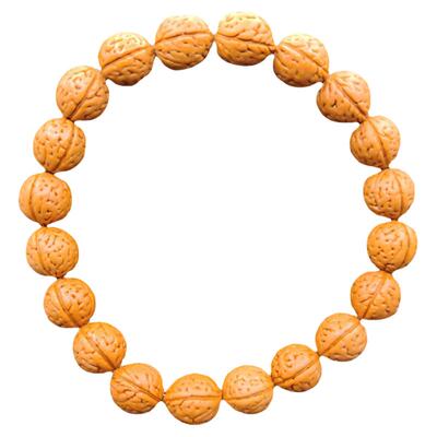 中条山野生脑纹桃核小金豆手串