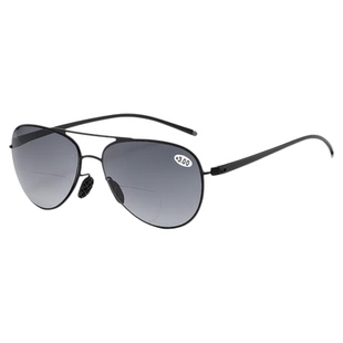 老花眼镜男式墨镜老花镜一体智能双光远近两用高清飞行员款太阳镜