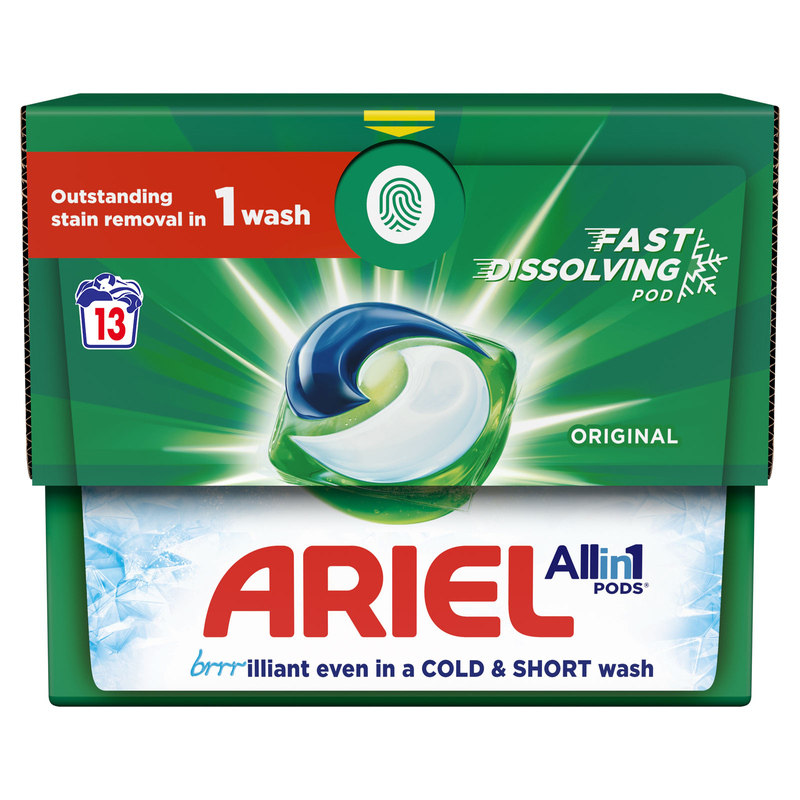 英国进口Ariel碧浪三合一洗衣凝珠洗衣胶囊原味去渍去味 冷水速溶