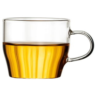 品一恒玻璃小茶杯耐热家用功夫茶具套装透明单个主人杯子加厚带把