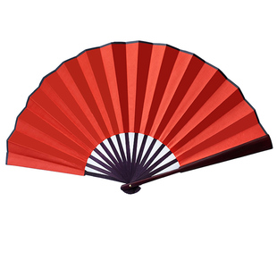 一尺空白大红色金色纸扇中国风书法扇男绢扇文玩宣纸扇面折扇男扇