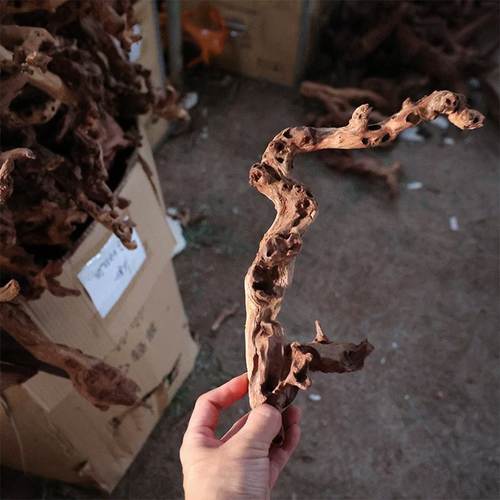 水族鱼缸造景装饰珊瑚木枝条沉弯迎客松枯木天然树根仿真条木批发