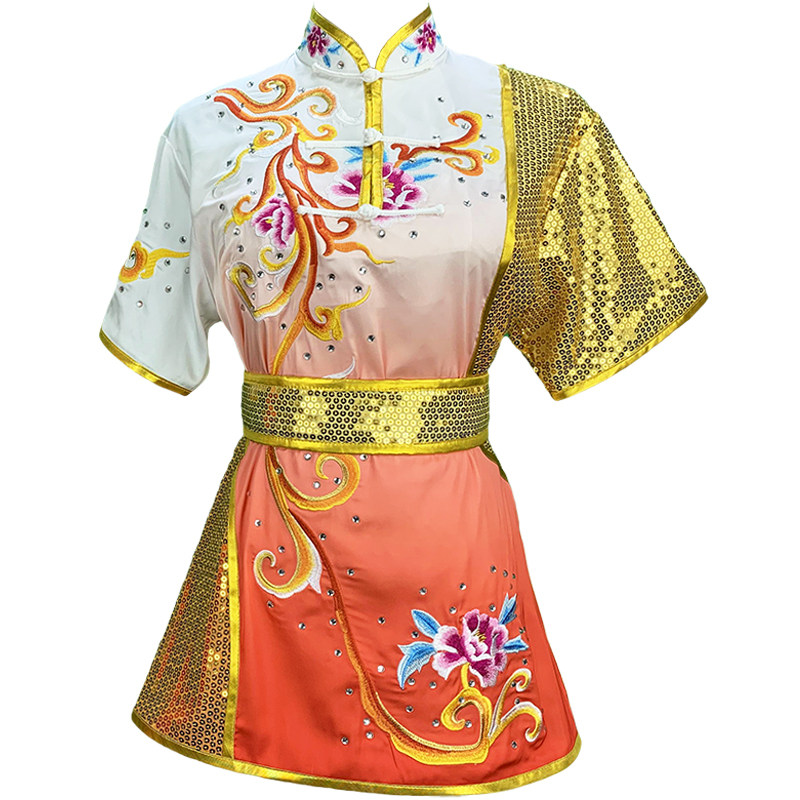 汉粹木兰服武术表演红女男成人