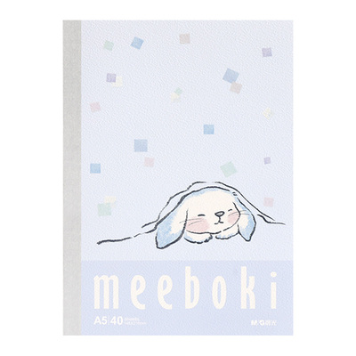 晨光meeboki-好梦团团A5/B5无线装订本卡通小动物速滑本横线内芯40页学生笔记本纸张本册本子