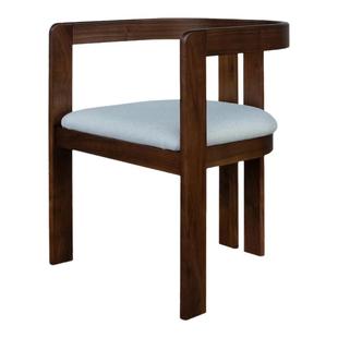 Slow Living中古实木餐椅家用复古靠背椅设计师休闲椅扶手椅书房