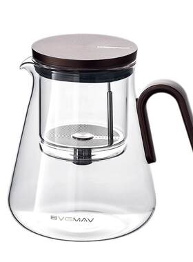 英国宝威玛泡茶壶家用茶具茶水分离滤高档烧水壶玻璃飘逸杯茶壶