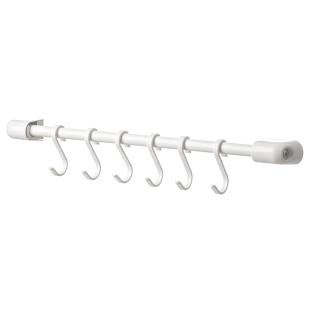 懒角落厨房置物架挂勺子铲子锅铲抹布挂杆钩多功能收纳新款免打孔