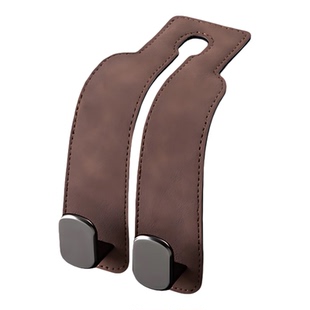 汽车挂钩车载座椅背隐藏金属双挂钩翻毛皮后排车内用包包储物挂钩