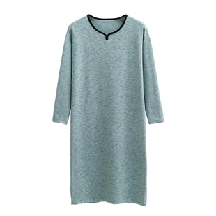 男士睡裙长款睡袍秋冬男款大码长袖睡衣冬季家居服浴袍晨袍长袍男