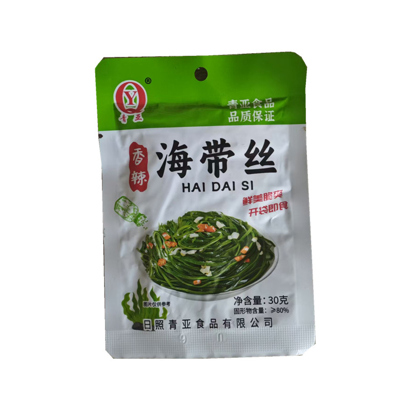 青亚香辣味海带丝开袋即食30克下饭神器