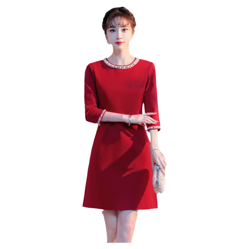 红色敬酒服2026新款结婚当天新娘回门便装日常可穿订婚礼服小个子