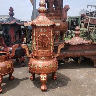 新款寺庙焚经炉经炉圆形室外铸铁户外化宝炉祠堂祖堂寺香炉