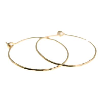 新款14k包金时尚纯银圆形耳环