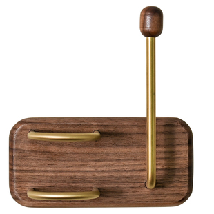 发圈梳子置物架免打孔卫生间壁挂胡桃木木梳气垫头绳发箍收纳神器