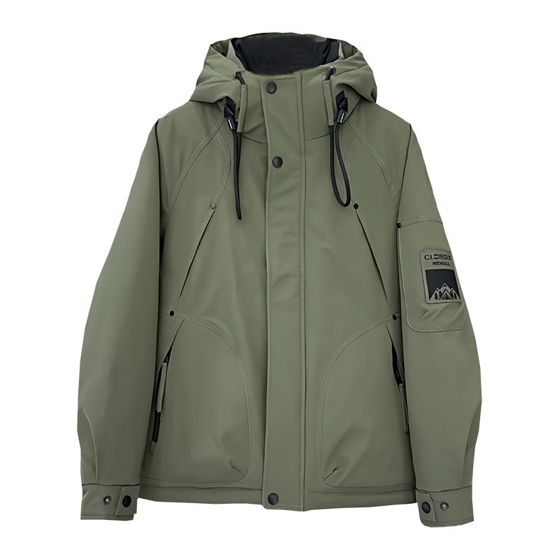 冬季男加厚保暖工装连帽羽绒服