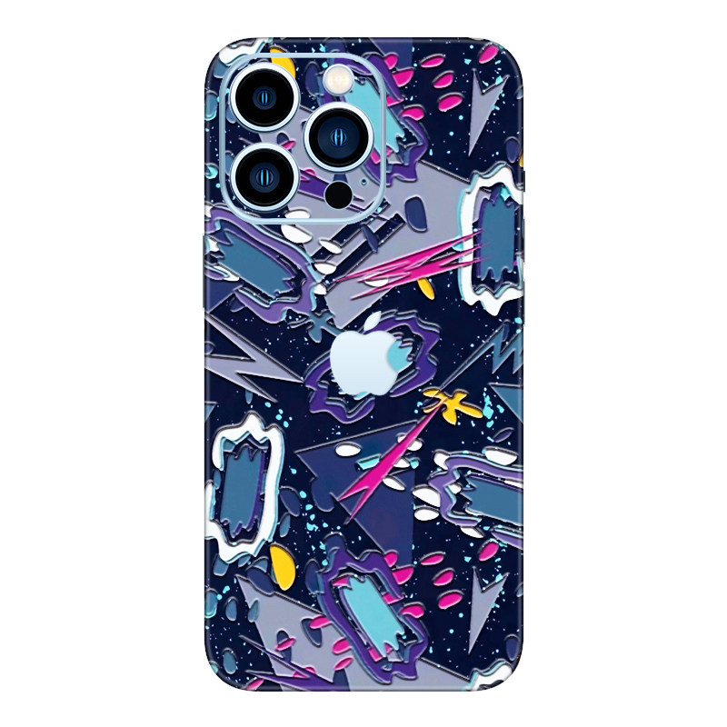 iPhone17浮雕背膜适用苹果14Pro全包边15彩膜xsmax后膜12贴纸13mini背贴16