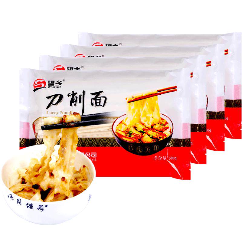 非油炸宽条刀削面低脂筋道望乡